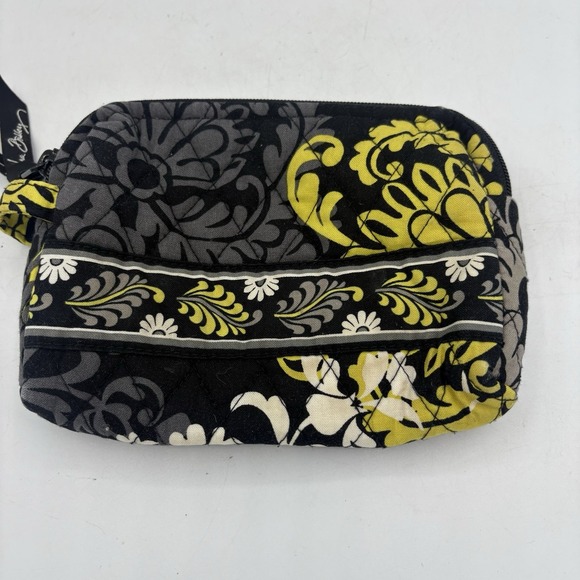 Vera Bradley Bag Cosmetic Make Up Small Baroque Travel Case Black 6"x4" Lined - Picture 1 of 9